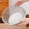 Stainless Steel Flour Sieve Drain Basket Colander Rice Vegetable Washing Basket Strainer Kitchen Accessories