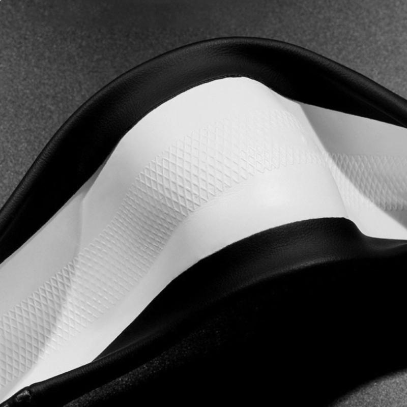For VW Volkswagen Taos Tayron D Type Steering Wheel Cover Leather Ultra-thin Anti-slip Car Handle Covers Interior Accessories
