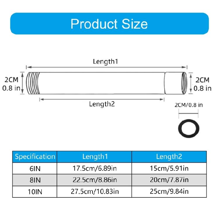 Bathroom Shower Pipe Extension Stainless Steels Shower Extension Round Tube Shower Head Faucet Accessories Enduring