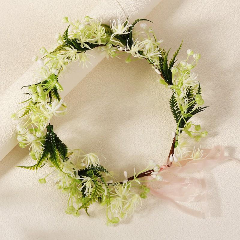 Sweet Forest Garland Headband Elf Princess Super Fairy Imitation Flower Wedding Bride Girl Headdress