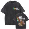 Vintage Washed Game ARC Raiders Graphic T Shirt Men's Cosplay Gothic Short Sleeve T-shirts Casual High Quality Tshirt Streetwear