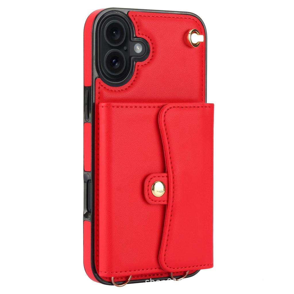 iPhone 17 Crossbody Wallet Case - Leather Protective Cover with Zipper Card Slot for Apple 16 Pro Max