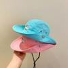 Letter Embroidery Candy Color Bucket Hat Korean Style Children's Fisherman Hat  Baby