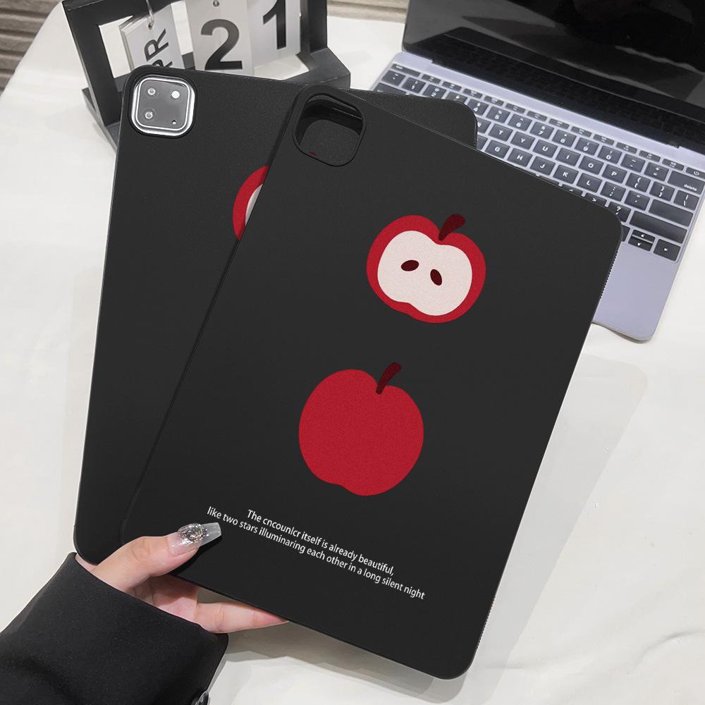 Black edge two apples for Apple iPad 11-inch protective case Xiaomi Pad 6 soft case Samsung Tab S7