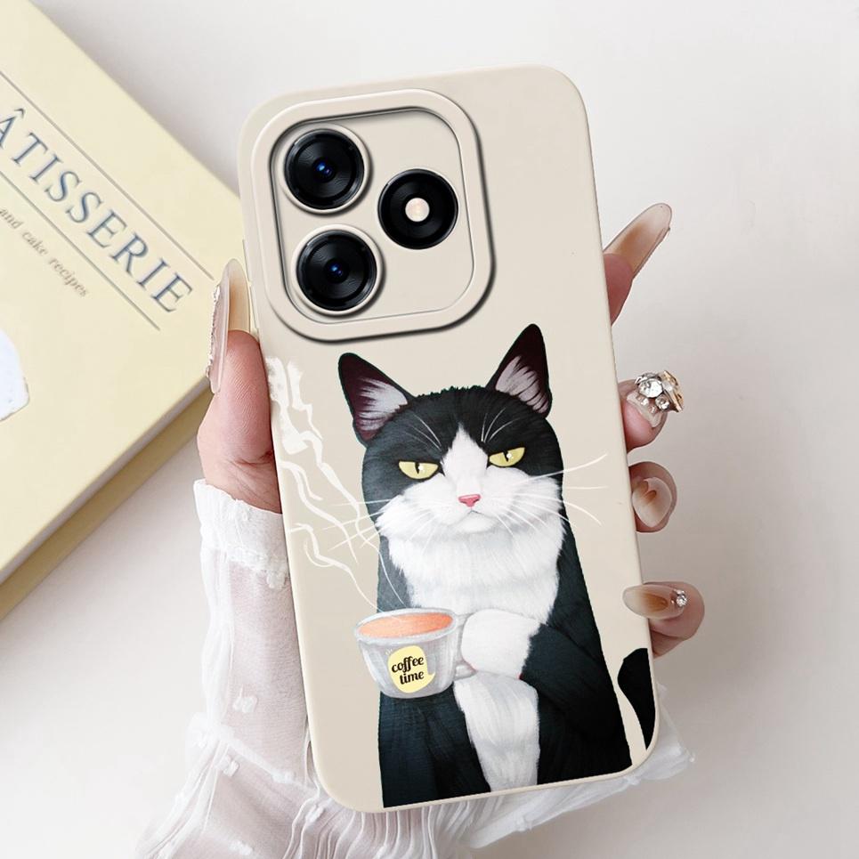 For Cover Tecno Spark 10 Pro Lovely Panda Funny Animals Meme Funda Etui For Tecno Spark 10 10C Spark10 Soft Liquid Silicone Etui
