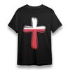 Men's T-shirt With Geometric Cross Graphic Unisex 100% Cotton Plus Size Tee