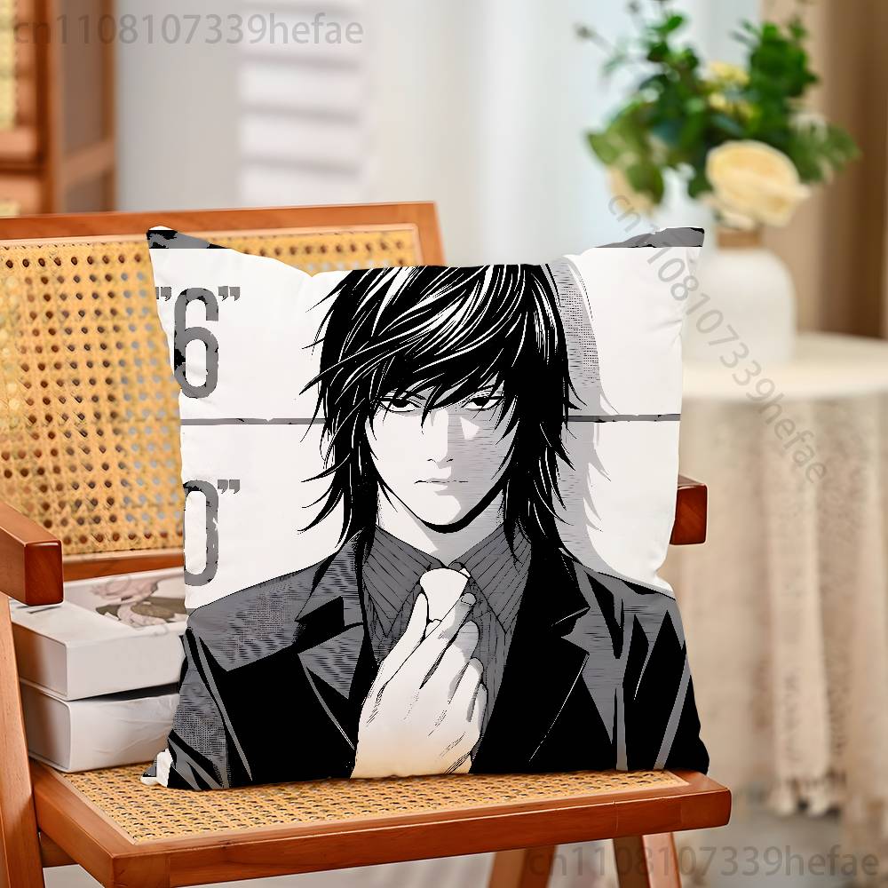 DDeath NNote Misa L Yaga Print Polyester Pillow Case for Valentine gift Home Sofa Cushion Cover Decoration Custom