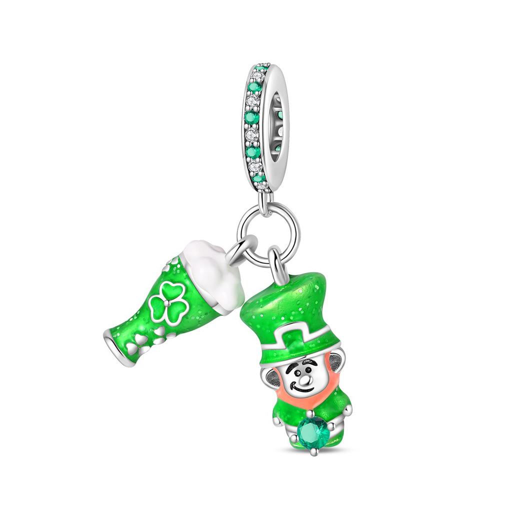 Green Lucky Tree Of Life Charm Charm Charm Beaded Diy Jewelry Bracelet Necklace Accessories