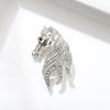 Luxury Retro Animal Brooch Elegant New Year Lapel Pin Decor Vintage Horse Brooch  Men's Suit