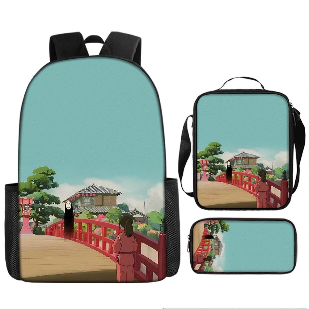 Elementary and Secondary School Students Spirited Away School Bag Hayao Miyazaki Children's Fashion Backpack Waterproof Large Capacity Backpack
