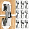 10-1PCS 90 Degree Steel Cabinet Hinges No-Drilling HoleHydraulic Buffer Hinge Kitchen Cabinet Cupboard Hinges Furniture Hardware