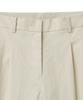 NOIRER FOR WOMAN Cotton Double-Pleated Loose-Fit Slacks (Buttercream)