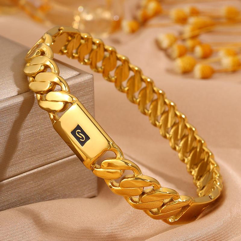 Thin Light Luxury Ing Style Men's Glossy Bracelet