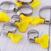 5Pcs Stainless Steel Handle Hose Clamp T Bolt Circular Air Water Pipe Gas Exhaust Hose Clip Welding Sealing Powerful Fasteners