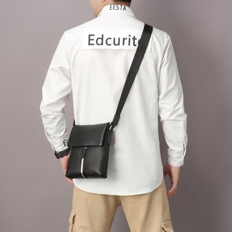 Geantă crossbody pentru bărbați din piele naturală, geantă pentru bărbați din piele de vacă, geantă de umăr simplă, geantă crossbody de umăr simplă
