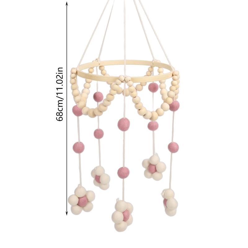 Flower Baby Crib Mobile Baby Crib Mobile for Boy Girl Felt Flower Baby Mobile for Crib Infant Bed Decoration Toy Hanging
