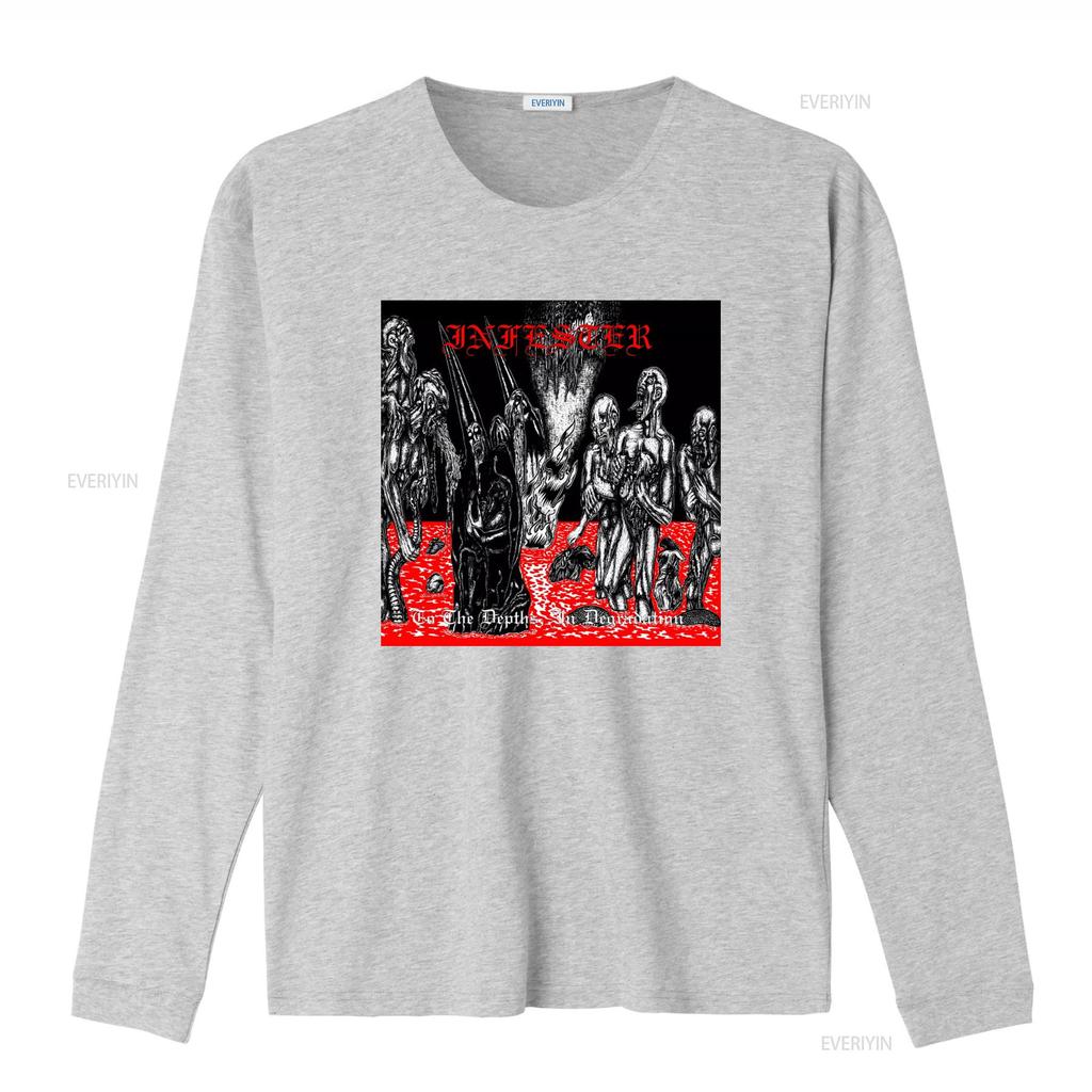 Infester T Shirt Death Metal Inspired Design with Depths Degradation Theme Perfect for Metalheads vintage Washed Comfortable