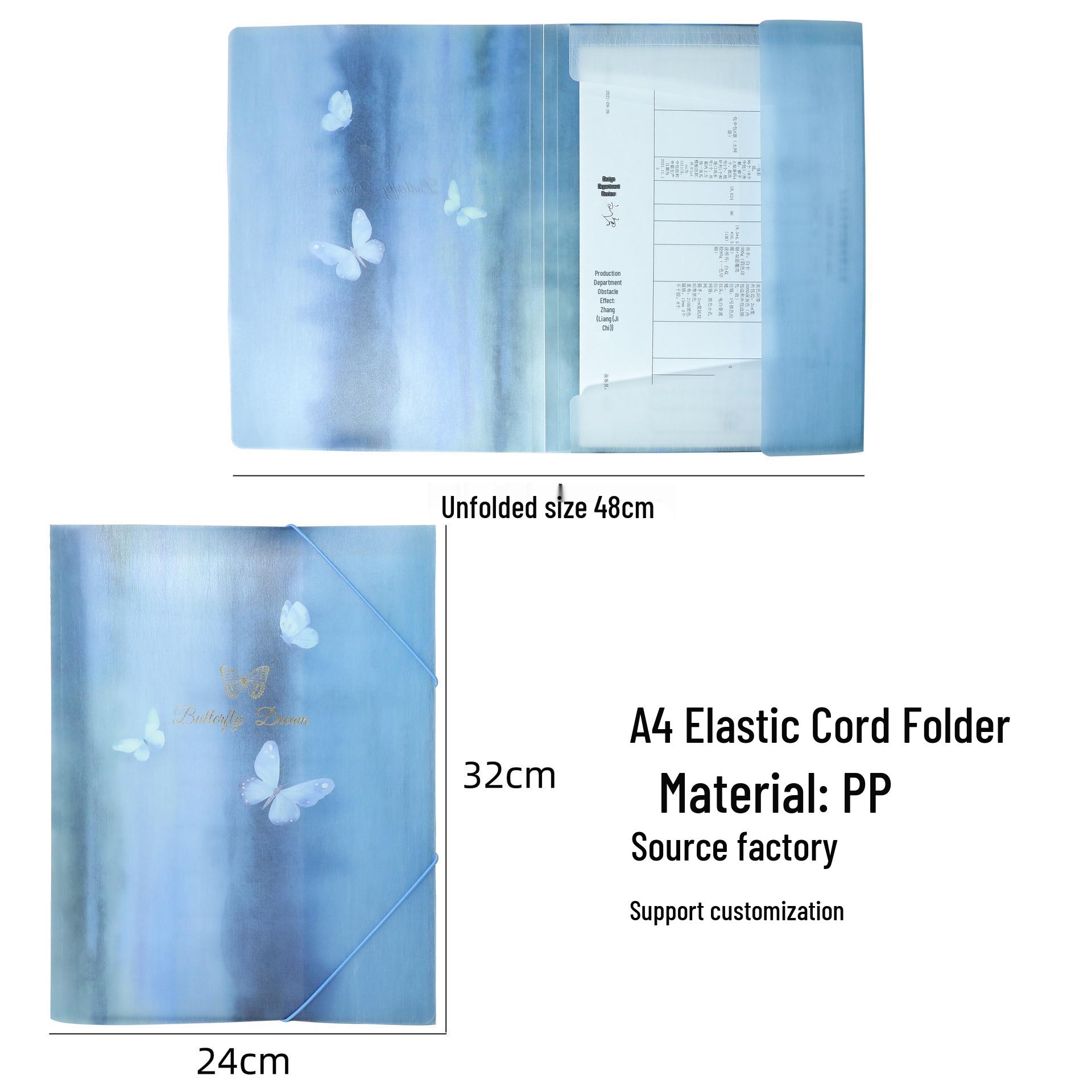 Sublimation UV A4 Document Folder: Rope-tied Student Exam Paper Clip & Office File Organizer