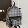 Niche College Style Contrasting Color Plaid Backpack Women's 2025 Summer Korean Version Trendy Fashion Small Backpack Women's Armpit Bag