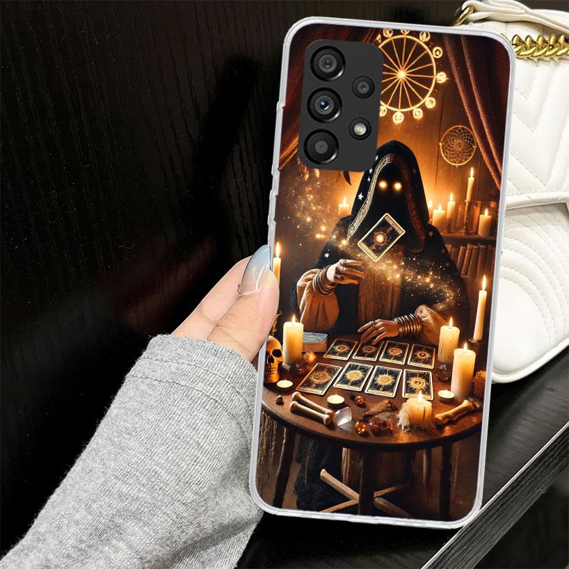 Hexen Tarot Kartenhülle für Samsung Galaxy A52 A42 A32 A22 A12 A51 A50 A02S Handyhülle A41 A31 A21S A40 A30S A20E A10S A71