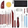 Kits Pottery Tool Clay Carving Knife Finishing Stone Plastic Clay Diy Tool Beginner Pottery Aid Pottery Crafts Oxford Zipper Bag