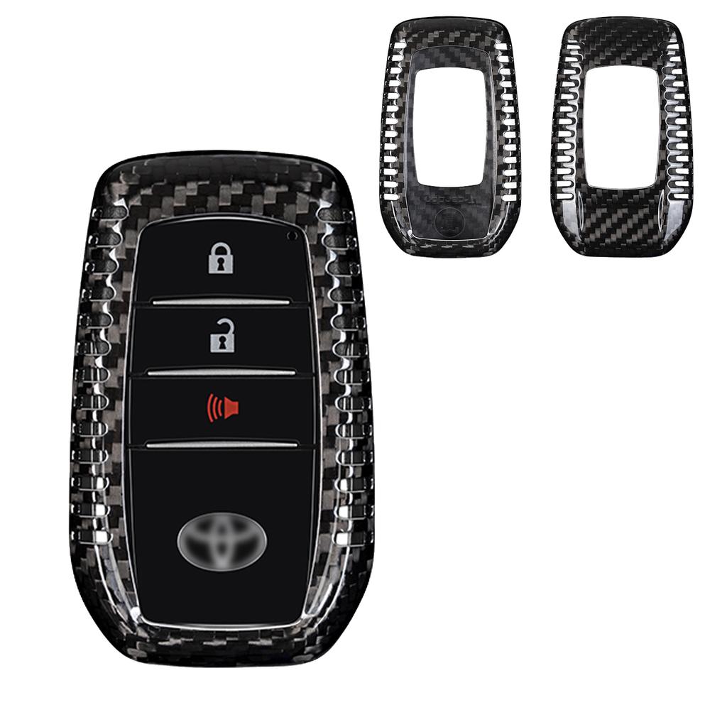 for Toyota key fob cover Carbon Fiber Key Shell for Toyota Venza RAV4 Land Cruiser Fortuner Mirai Collora Smart Key Case 2023