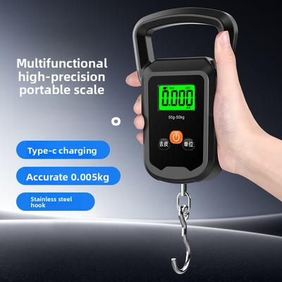 Mini Balança Eletrônica de Precisão Portátil 50kg Portátil para Casa Cozinha Carteiro Disse Balança Pequena Pequena de Mola Manual