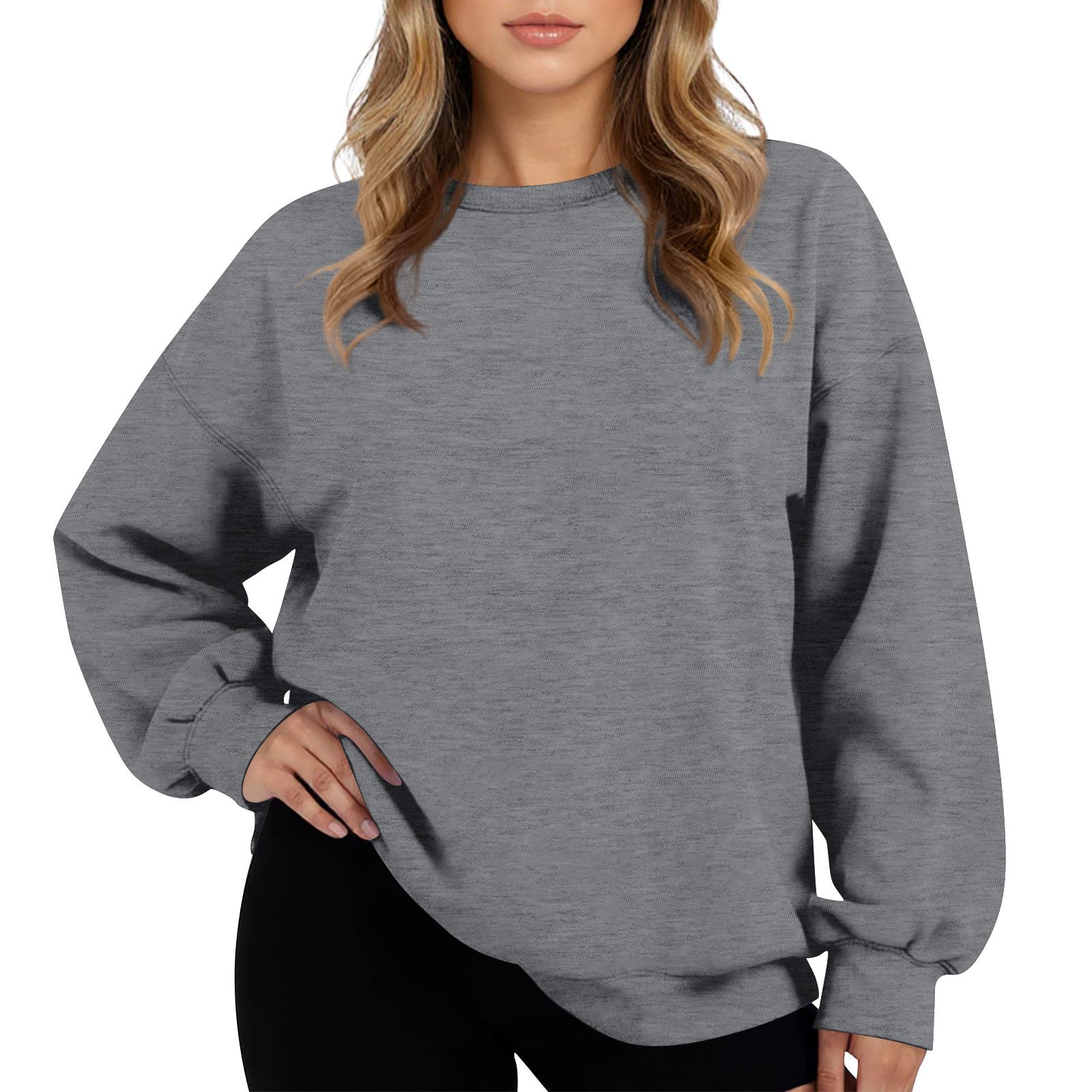 

Women s Oversized Neck Hoodie Fleece Casual Comfort Pullover Tops Clothing L