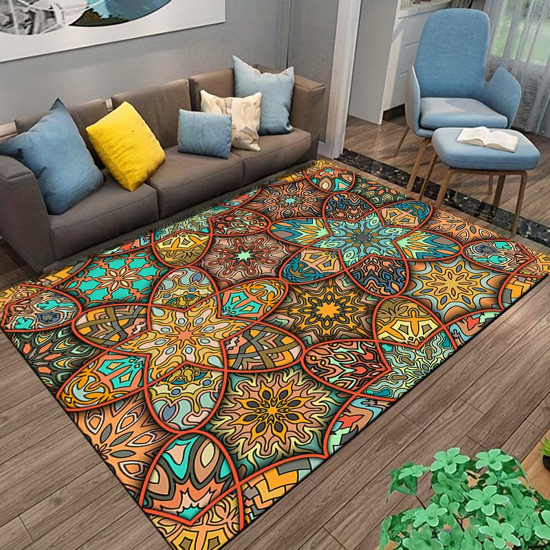 Gorgeous patterned carpet for stylish home decor Suitable for use as an anti-slip game mat for living room and bedroom sofas