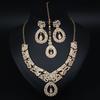 Exotic Style, Court Retro Rhinestone Necklace, Earrings, Forehead Set, Bridal Banquet Dress Accessories