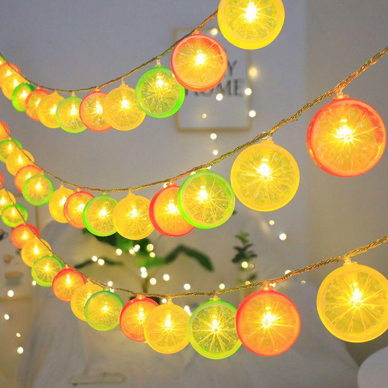 Lemon String Lights, 2 Meters, 10 Lights, Battery Operated