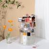 Large Capacity Acrylic Makeup Box with Rotating and Diamond Pattern Clear Diamond Pattern Gift for Women Dividers, 360° Design,