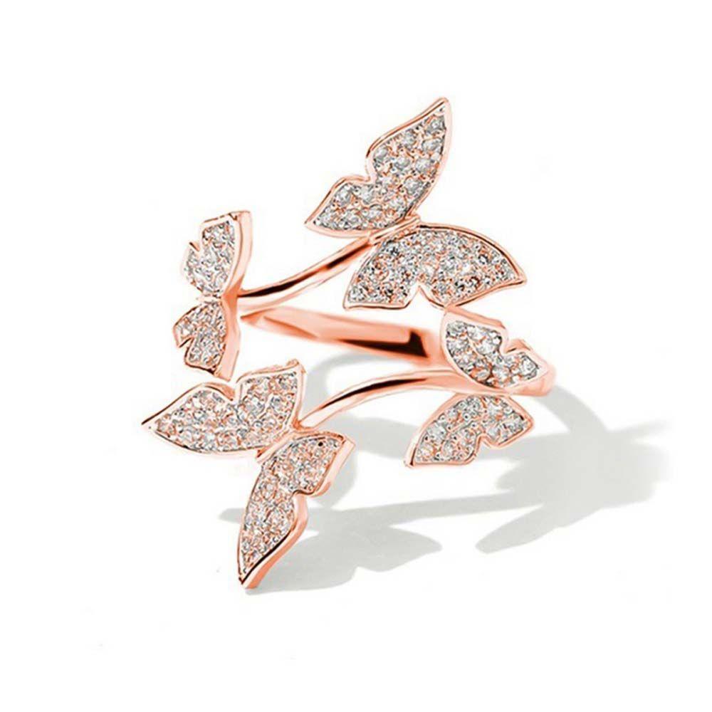 

Crystal Fashion Exquisite Filled Rhinestone Cubic Zirconia Accessories Rings Open Ring Jewelry золотой