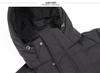 Women's Long Black Down Jacket with Detachable Hood - 2025 Chinese Style Winter Collection