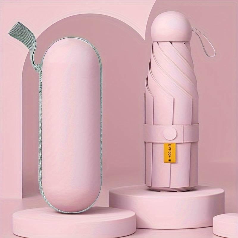 

Компактный зонт-капсула-Портативный,Складной,Двойного назначения для защиты от солнца и дождя,Автоматическое открытие,Ручка из резинового сплава,Конструкция с 6 спицами IRON&6K