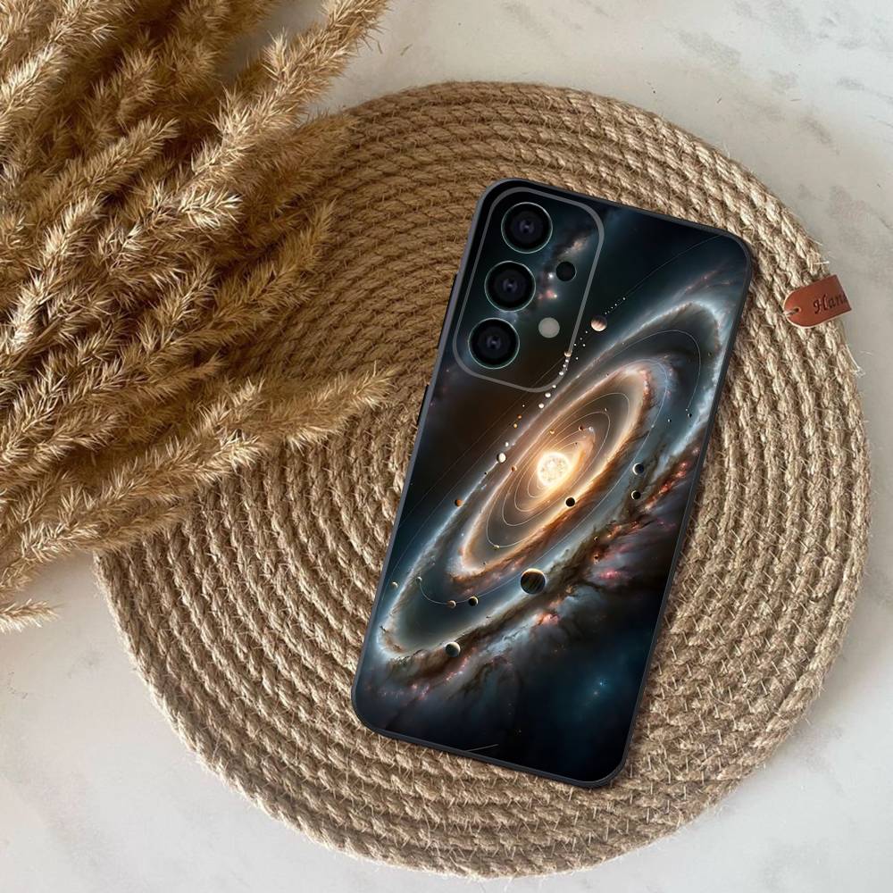 Phone Case For Samsung S25,S24,S21,S22,S23,S30,Ultra,S20,Plus,Fe,Lite,Note,10,9,5G Space For Galaxy Universe Black Cover