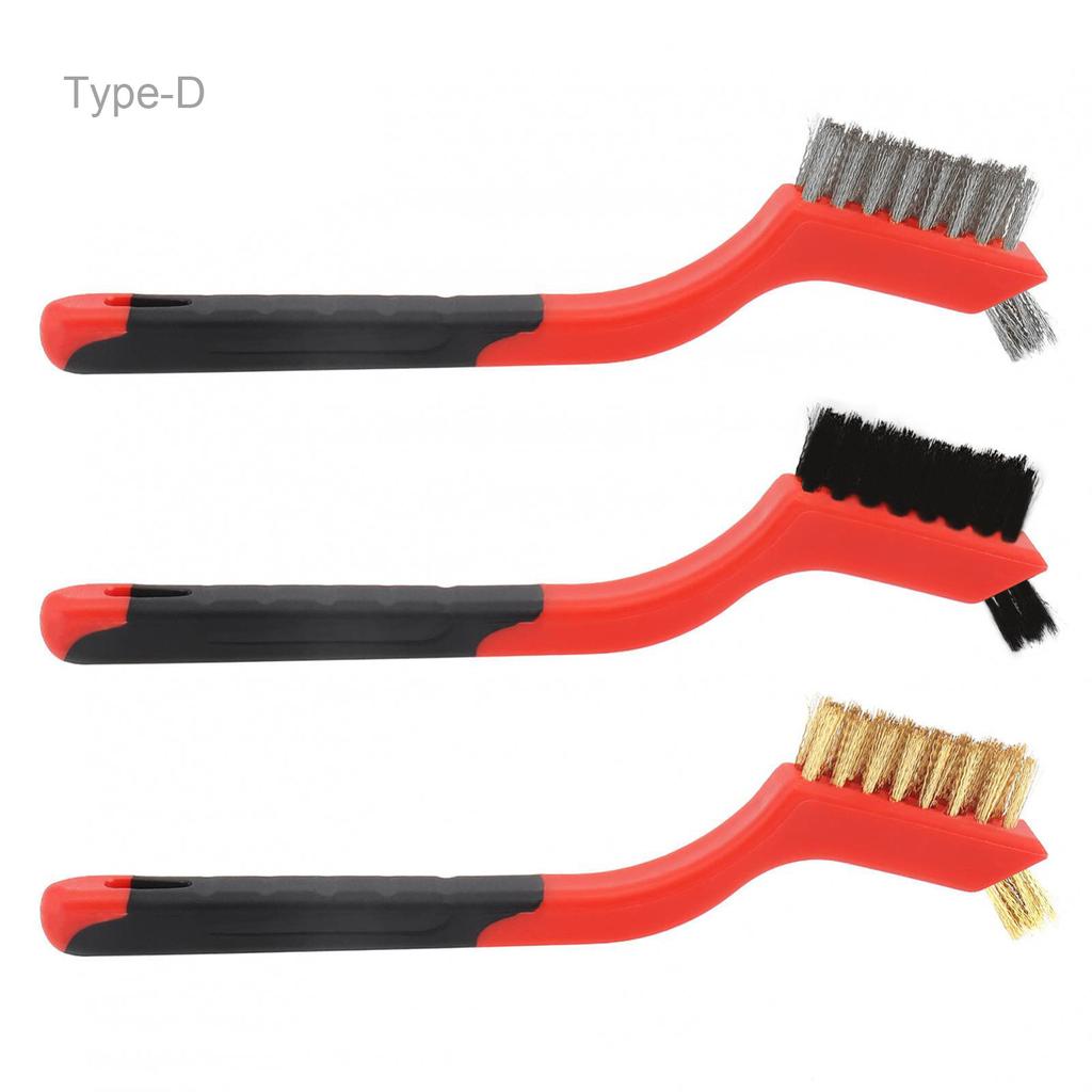 1pcs Stainless Steel Brass Wire Brush Nylon Filament Small Wire Brushes for Rust Removal Cleaning Dirt Paint Scrubbing Polishing