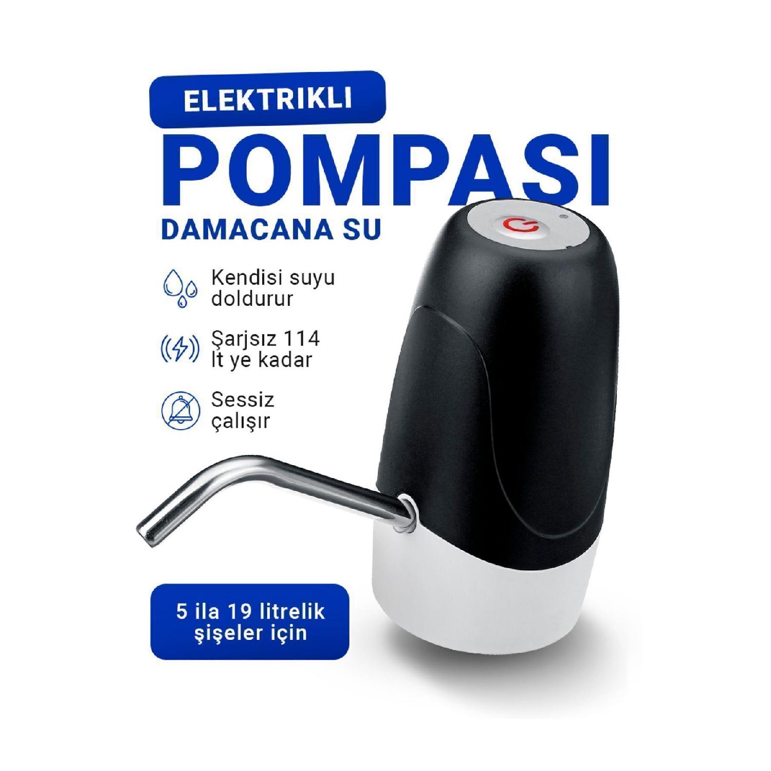 

Rechargeable Electric Automatic Water Pump For Hanf-demijohn Top Quality чорний