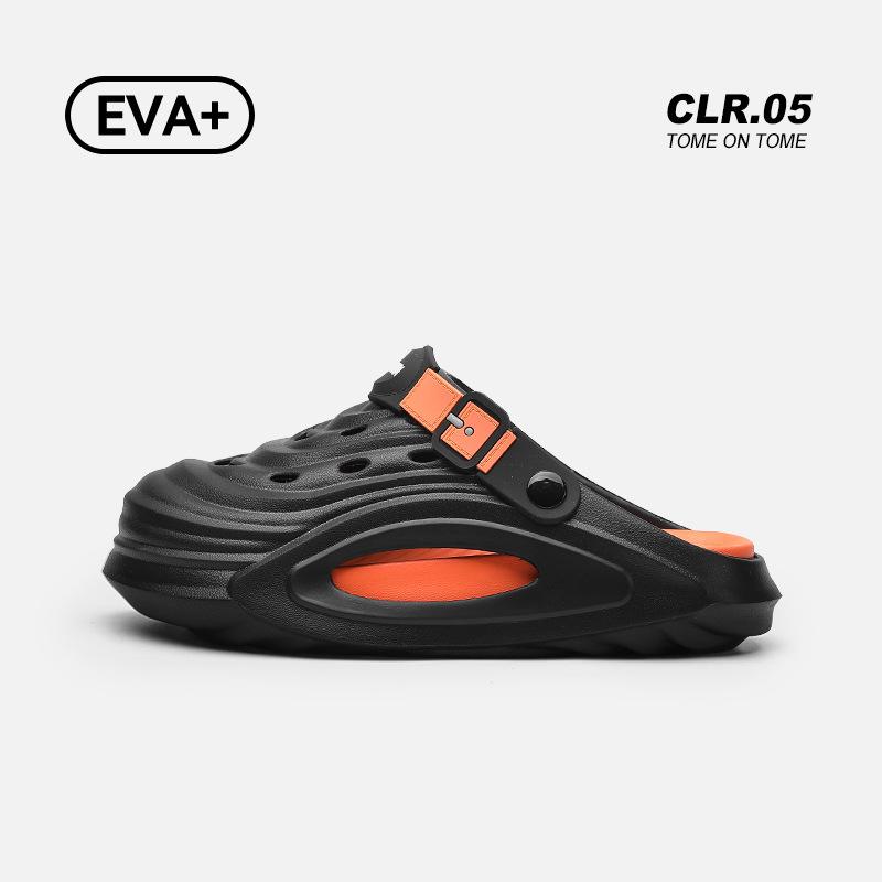 Fashion Shevalues 2025 New Men's Slippers EVA Soft Sole Comfortable Male Hole Shoes Outdoor Leisure Beach Slides Fashion Summer Sandals