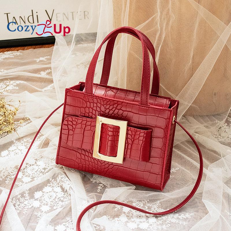 Женская сумка через плечо на одно плечо с узором Cosy Up 18x13.5x7CM красный — фото 9