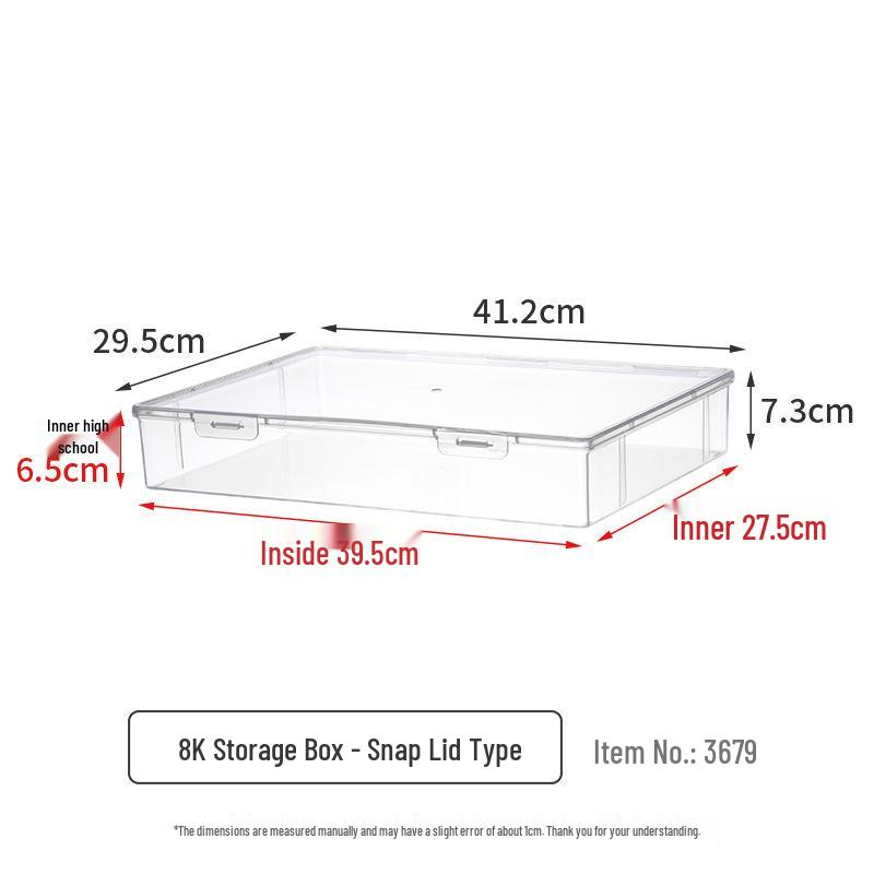 Transparent Large Capacity Stationery Box for Sketch, Marker & Colored Pencils