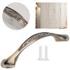 10 Set Zinc Alloy Cabinet Pull Handle Vintage Antique Bronze Drawer Handle Hole Distance 96mm Easy Install