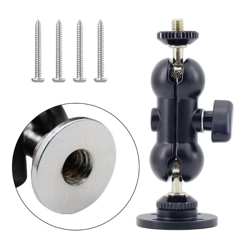 Hot Shoe Swivels Ball Head Quick Release Clamp Bracket Portable Tripod Mount Screw Clip Camera Accessory Connector