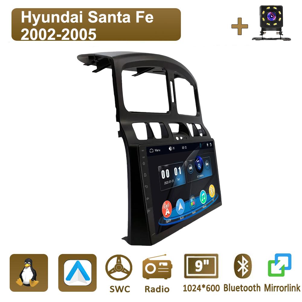 

Icreative Мультимедийный MP5 Плеер Автомагнитола Головное Устройство Стерео BT Для Hyundai Santa Fe 2002-2005 чёрный