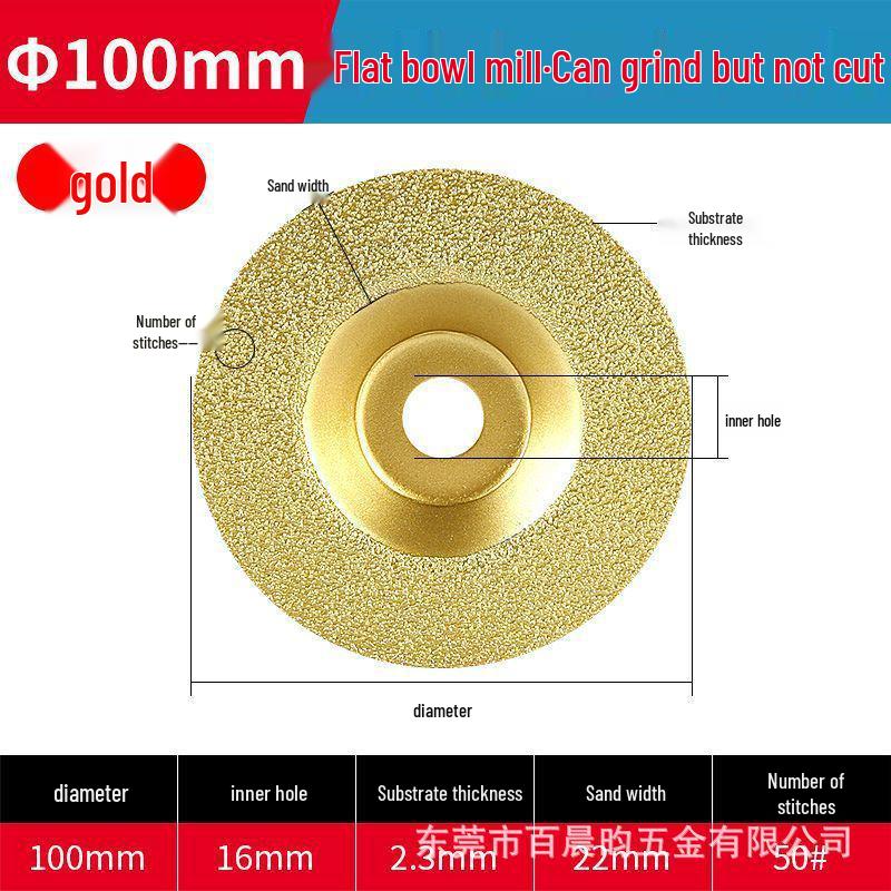 Brazed Diamond Stone Grinding Bowl Pad: Dual-use Sawtooth Disc for Marble and Rock Slab Polishing