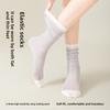 5 Pairs of Women's Spring and Autumn Deodorant Breathable Midtube Mesh Pile Cotton Socks