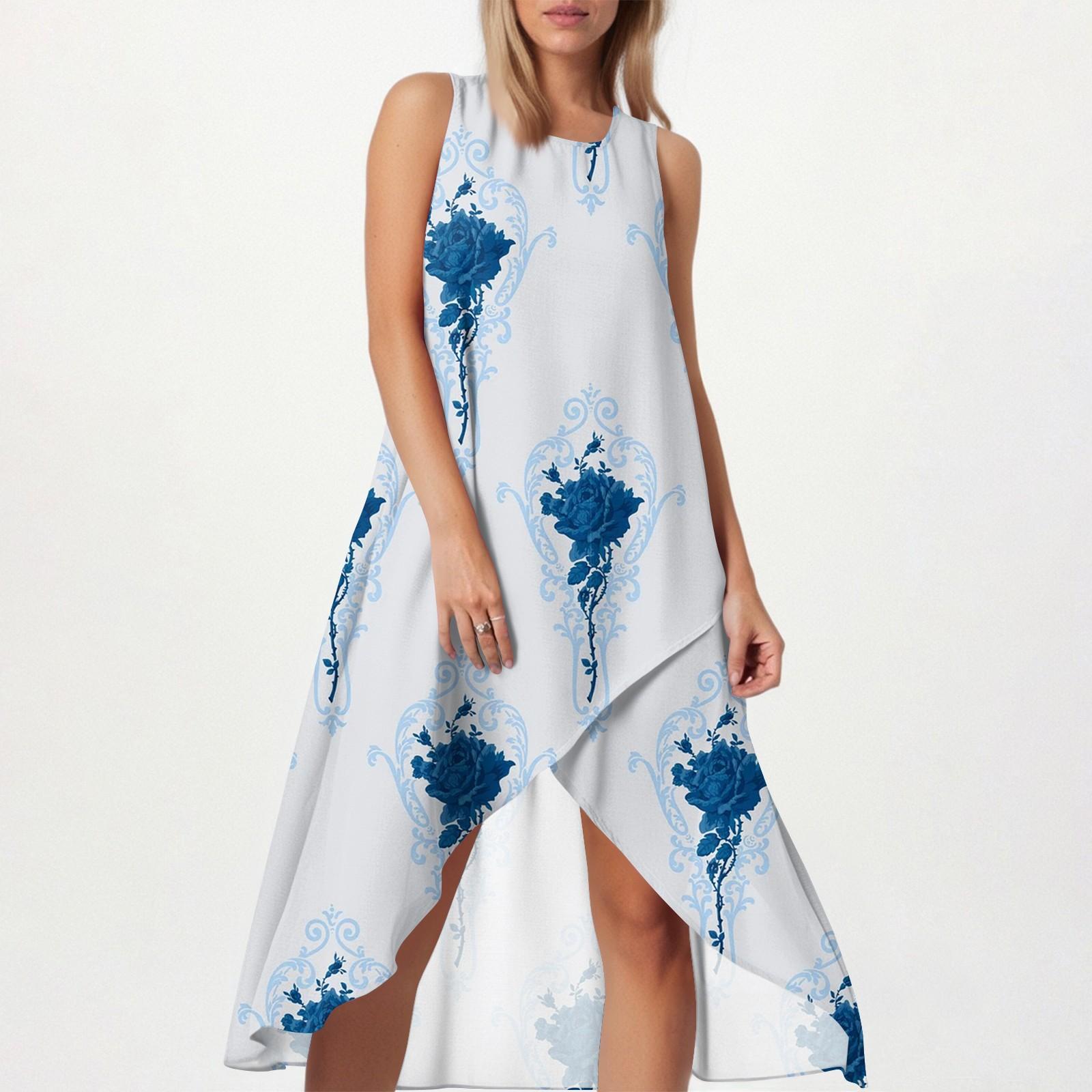 

Женское свободное повседневное модное платье с квадратным круглым вырезом, однотонное, пляжная юбка с разрезом сбоку, без рукавов, юбка из хлопка и льна XL белый