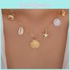 Bohemian Beach Shell Necklace With Zinc Alloy Pendant For Summer Vacation Style