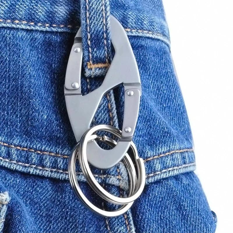 5pcs/set 8-Shaped Locking Carabiner Clip Aluminum Alloy Key Ring for Hiking Camping Traveling Sport Outdoor Activities Safety Buckle.