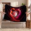 Coperta in Pile Personalizzata Feyenoord con Logo Calcio, Testo Nome Personalizzato Morbida Calda Coperta da Divano per la Casa